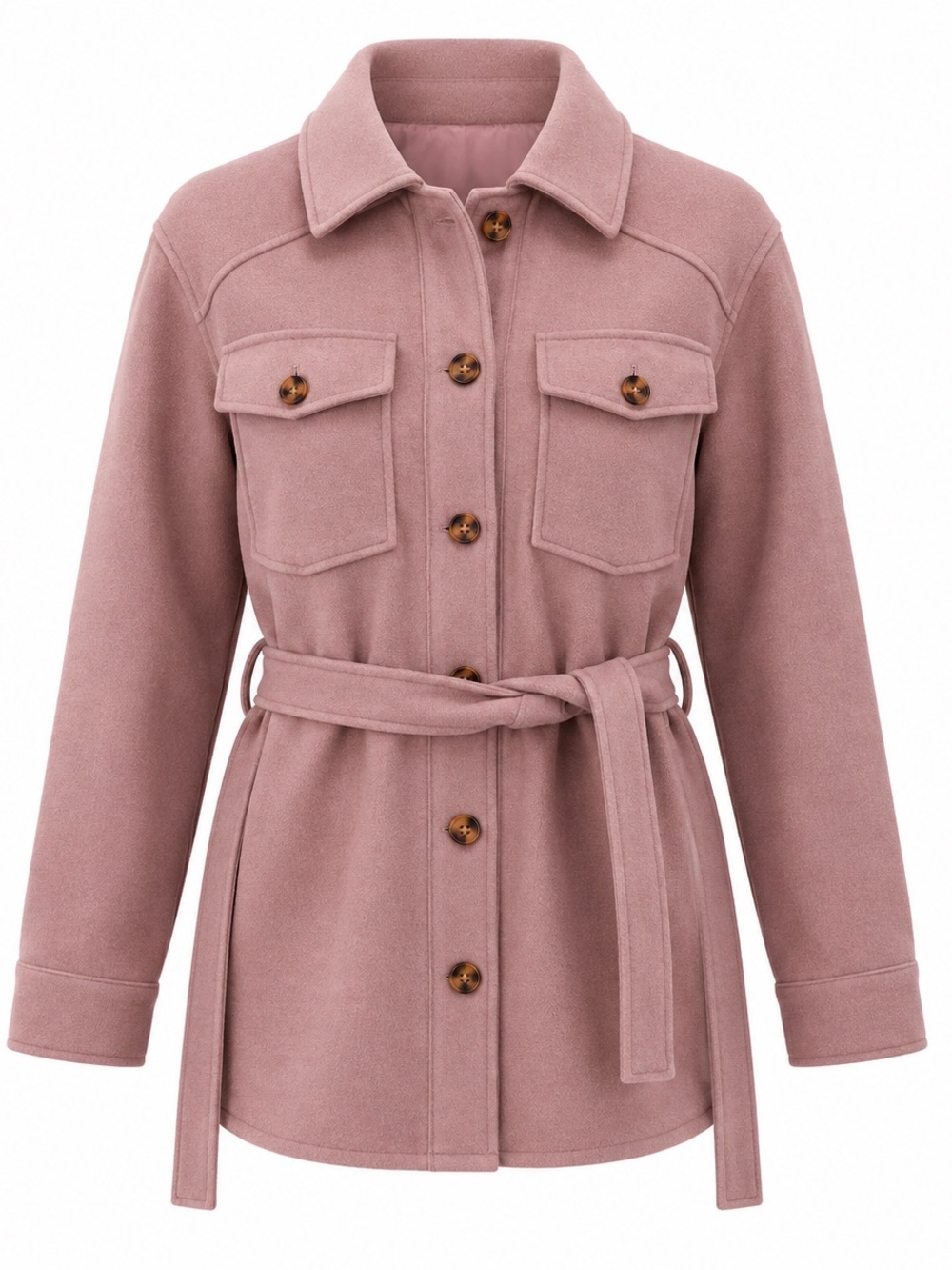 CoffeeShop New York Lavender Belted Peacoat Women’s Size M NWT